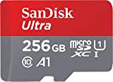 Tarjeta de memoria SanDisk Ultra 256GB MicroSDXC + adaptador SD con rendimiento de la aplicación A1 de hasta 100 MB / s, clase 10, U1