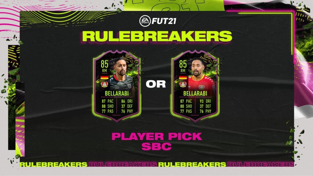 FIFA 21: Karim Bellarabi Rulebreakers SBC - Anunciado el nuevo desafío de creación de plantilla