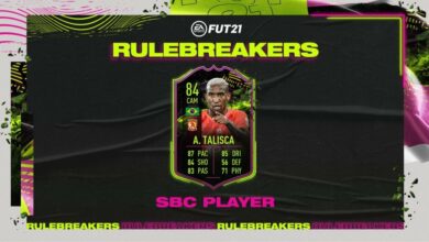 FIFA 21: SBC Anderson Talisca Rulebreakers - Anunciado un nuevo desafío de creación de plantilla