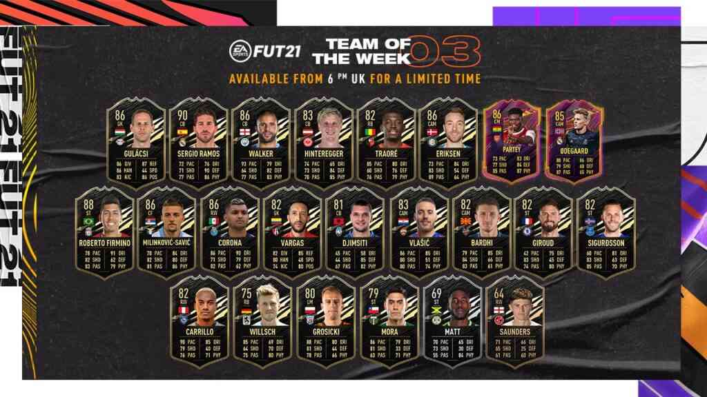 FIFA 21: TOTW 3 anunció el nuevo equipo de la semana