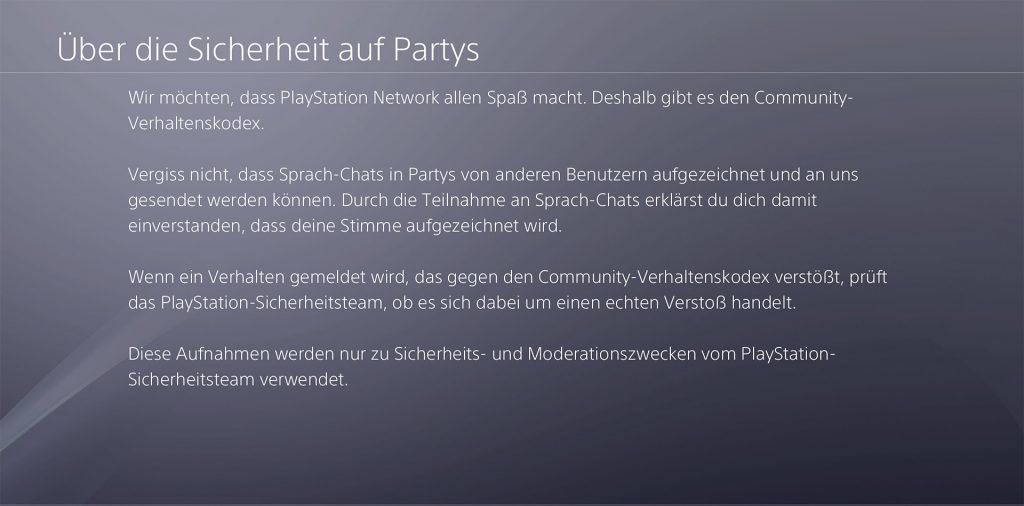 PS4 Sony Party Chat Grabaciones Seguridad
