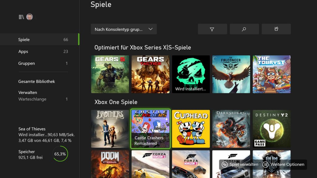Descripción general de los juegos de Xbox Series X