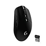 Ratón inalámbrico para juegos Logitech G305 LIGHTSPEED, sensor HERO 12000 DPI, 6 botones programables, 250 horas de duración de la batería, perfiles de juego personalizables, peso ligero, PC / Mac, negro, empaque alemán