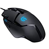 Ratón para juegos Logitech G402 Hyperion Fury, sensor óptico de 4000 DPI, 8 botones programables, botón para cambio de DPI, procesador ARM de 32 bits, ligero, PC / Mac, negro - Embalaje alemán