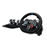 Palanca de cambios Logitech Driving Force, 6 velocidades con patrón en H, pomo de cambio de cuero y acero reales, soportes de montaje integrados, Compatible con los volantes de carreras Driving Force G29 y G920, negro