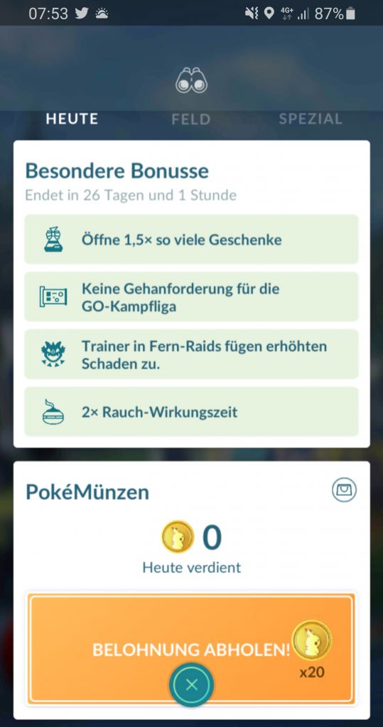 Las monedas de Pokémon GO ganan 20