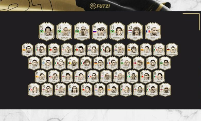 FIFA 21: Icon Prime - Primer grupo disponible en paquetes