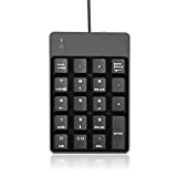 Jelly Comb, portátil, delgado, mini teclado numérico / teclado numérico, Dland ergonómico USB 19 teclas numérico numérico numérico teclado externo para PC, portátil