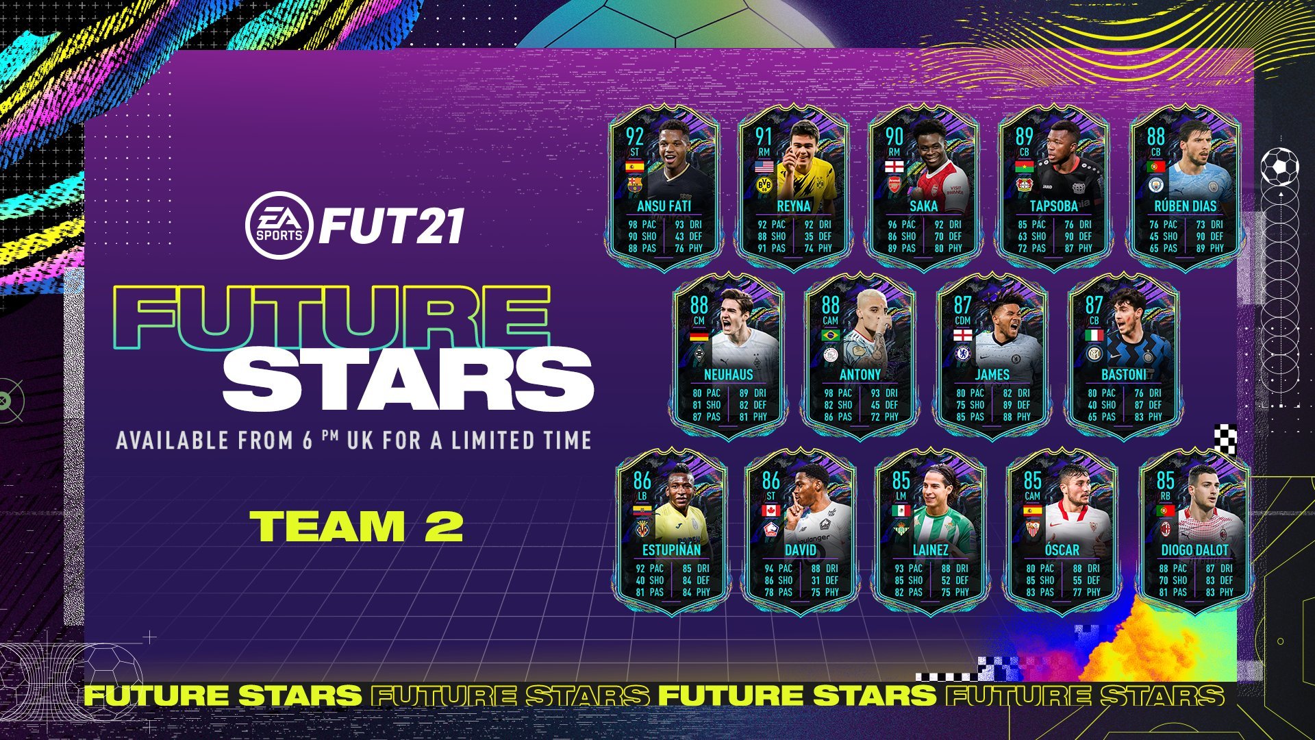 FIFA 21: Future Stars - Team 2 de Future Stars anunciado