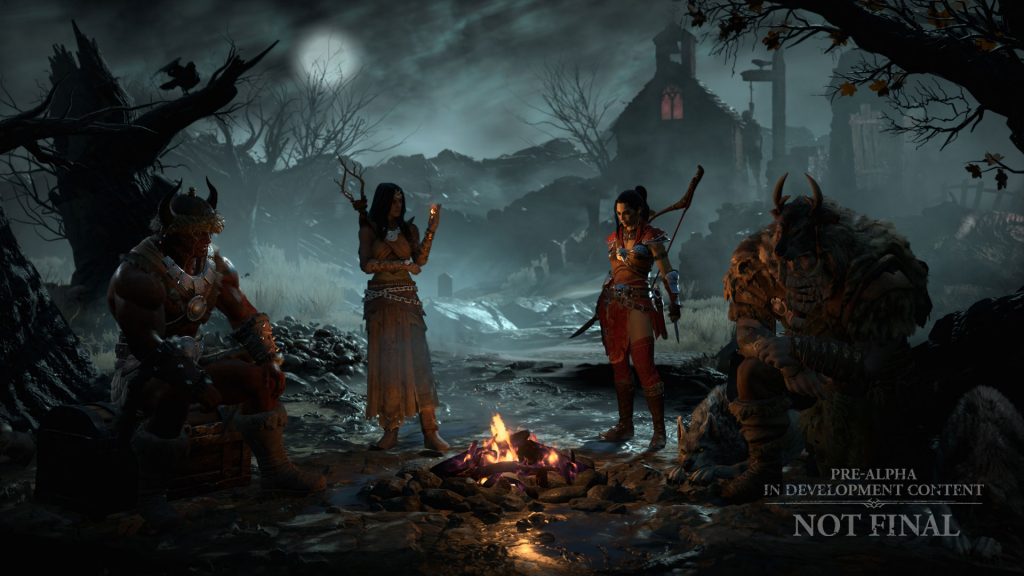 Fogata de Diablo 4 con cazadora