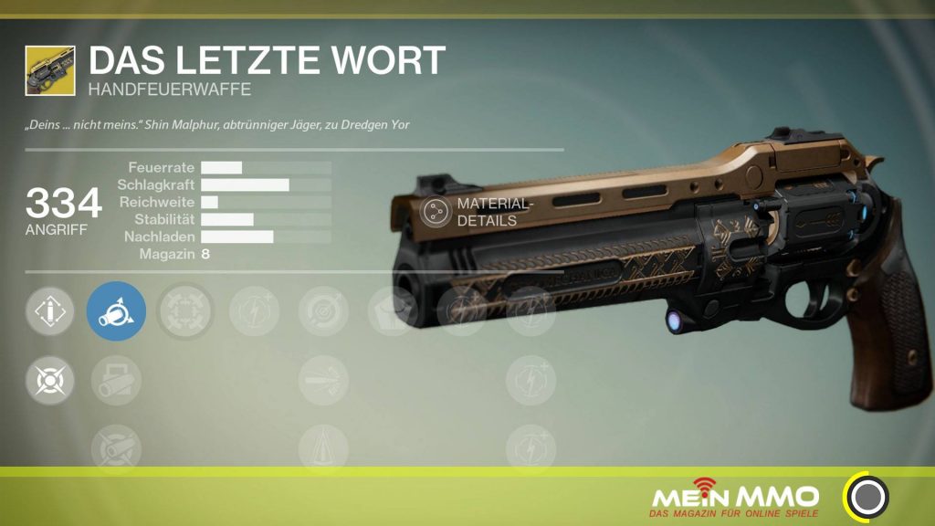 Destiny-Das-last-Wort-078 "data-id =" 47286 "data-full-url =" https://images.mein-mmo.de/medien/2015/08/Destiny-Das-Letzt-Wort- 078.jpg "data-link =" https://mein-mmo.de/destiny-xur-angebote-position-078/destiny-das-letzt-wort-078/ "class =" wp-image-47286 "srcset = "https://images.mein-mmo.de/medien/2015/08/Destiny-Das-Letzt-Wort-078-1024x576.jpg 1024w, https://images.mein-mmo.de/medien/2015 / 08 / Destiny-Das-L last-Wort-078-150x84.jpg 150w, https://images.mein-mmo.de/medien/2015/08/Destiny-Das-L last-Wort-078-300x169. jpg 300w, https://images.mein-mmo.de/medien/2015/08/Destiny-Das-Letzt-Wort-078-768x432.jpg 768w, https://images.mein-mmo.de/medien/ 2015/08 / Destiny-The-Last-Word-078.jpg 1920w "tamaños =" (ancho máximo: 1024px) 100vw, 1024px "></li>
</ul>
<p>La primera maldición y la última palabra en Destiny 1   </p>
<p>La mayoría de los Guardianes tomó la última palabra. La primera maldición fue algo así como el gemelo malvado que estaba escondido en el ático y solo se alimentaba de vez en cuando. Pero lo exótico nunca podría apestar contra el meta, la tríada de Falkenmond, Dorn y la última palabra.</p>
<p><strong>Así es como surgió mi amor por los revólveres:</strong> Estaba en Destiny 1 Long Auto Rifle Main. Esas pistolas de élite no eran para mi estilo de juego. Para una exo-búsqueda, sin embargo, de repente tuve que lidiar con los revólveres, y realmente intensamente.</p>
<p>La primera maldición tuvo que ganarse con esfuerzo durante semanas. Lo que fue un gran obstáculo para mí: lograr 7 asesinatos de precisión con pistolas en PvP en una sola partida. Me frustré y poco a poco aprendí a amar el estilo de juego de "Peekshooting". </p>
<p>Cuando la Primera Maldición apoyó exactamente lo que había practicado anteriormente, sentí como si fuera la recompensa de misión perfecta. Trabajé duro, conseguí un arma poco común y me convertí en un "mejor" Guardián durante el viaje, ahora que había ganado su herramienta definitiva. Como se mencionó, el arma en última instancia no era tan fuerte en la caja de arena, pero aún así atrajo a un pequeño grupo de seguidores leales.</p>
<p>    <strong>¿De quién es la opinión que estás leyendo aquí?</strong> Yo, Philipp Hansen, juego a Destiny desde 2014. Juntos, pasé más de 3000 horas en ambas series.<br />Desde 2019 me he ocupado de la franquicia de forma intensiva como autor especializado para ti en DLPrivateServer.    </p>
<h2>¿Qué habla a favor y en contra de lo exótico en la temporada 13?</h2>
<p><strong>Entonces encajaría bien:</strong> En Destiny 2, The First Curse sería una de las 120 pistolas. Obtuvieron una gran ventaja con Beyond Light y son muy populares en PvP. </p>
<p>Por el momento, gracias a Sunsetting, solo hay unos pocos 120, como Die Ruhige Hand aus dem Eisenbanner. E incluso en el exo-frente solo hay tormenta. Bungie ya ha confirmado que en la temporada de los elegidos, nos esperan más de los que hacen agujeros de tiro lento.</p>
<p><strong>¿Eso habla en contra de la Primera Maldición?</strong> Bueno, una vez, The First Curse no fue tan popular como otros exóticos del pasado. Incluso si fuera reinterpretado, los jugadores preferirían un arma nueva "Tex Mechanic".</p>
<ul>
<li>Las armas traídas de Destiny 1 son generalmente una espina en el costado de algunos jugadores. Según ellos, Bungie debería crear nuevas armas en lugar de revivir las viejas.</li>
<li>Muchos Guardianes también están cansados ​​del hecho de que la mitad de todos los Exóticos son pistolas.</li>
</ul>
<p> <img decoding=