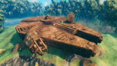 El jugador del golpe de vapor Valheim construye el barco más genial de Star Wars