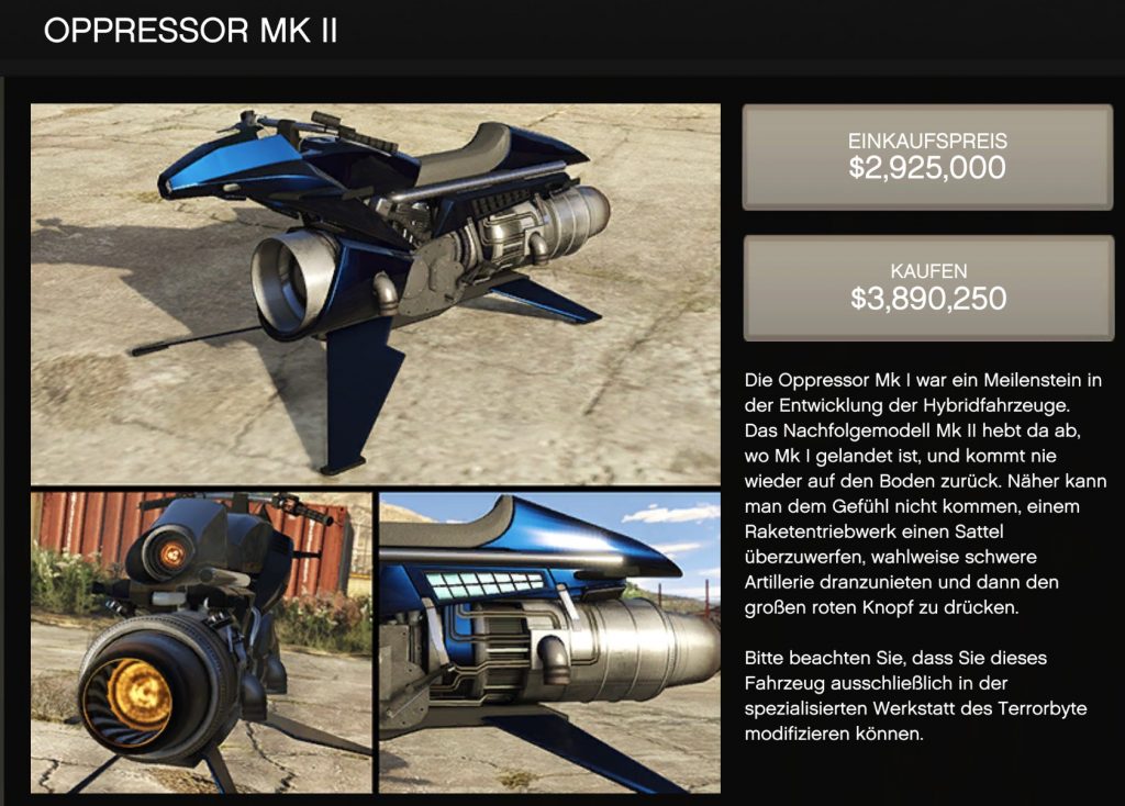 Tienda de GTA Online Oppressor MK 2