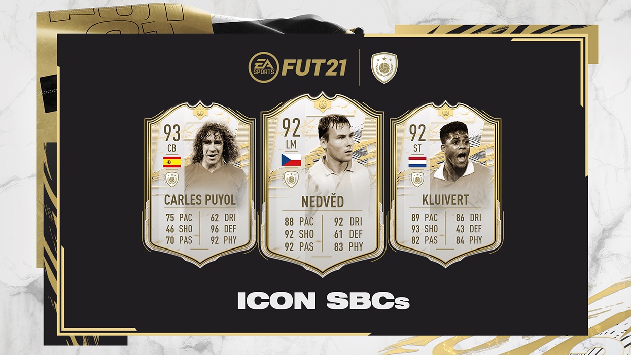 FIFA 21: DCP de Icon Prime Moments de Nedved, Kluivert y Puyol disponibles