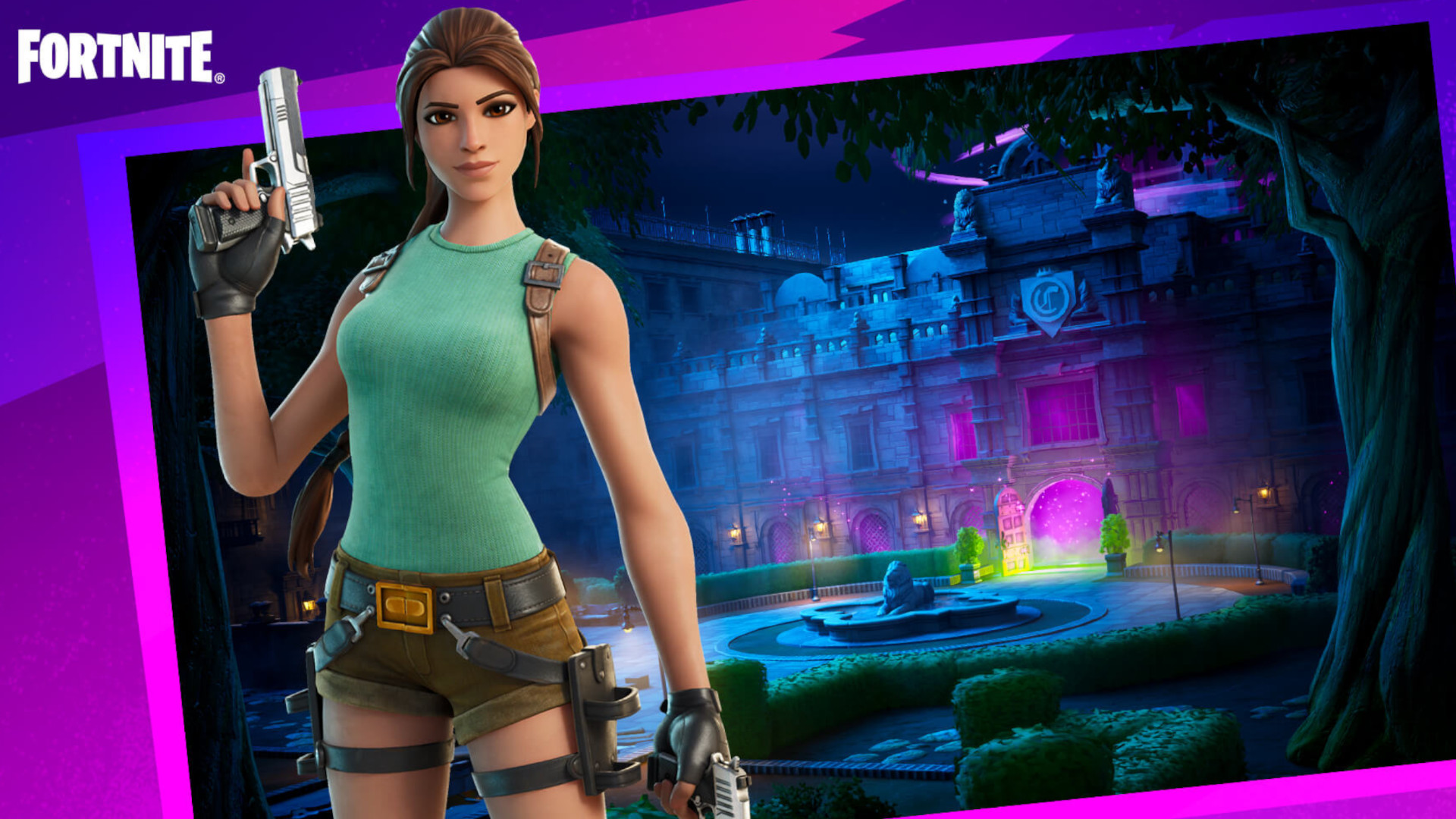 En el modo Lara Croft juegas Fortnite de manera completamente diferente a lo habitual
