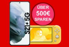 Galaxy S21 + con Nintendo Switch lite y 60 GB LTE barato en MediaMarkt