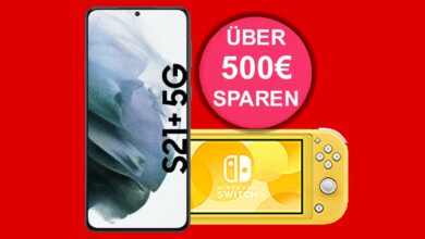 Galaxy S21 + con Nintendo Switch lite y 60 GB LTE barato en MediaMarkt
