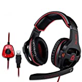 Auriculares para juegos KLIM Mantis - USB | Auriculares con micrófono para PC, PS4, PS5, Nintendo Switch, Mac + Auriculares para juegos con cancelación de ruido y sonido envolvente 7.1 - Auriculares PS5 | NUEVO 2021
