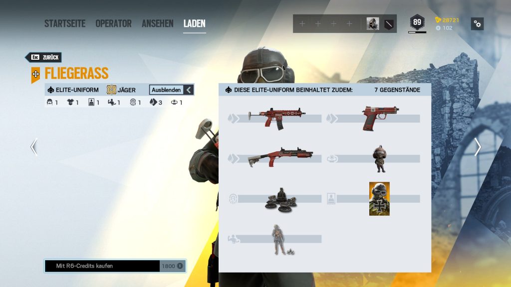 Complemento de cazador de pieles de élite de Rainbow Six Siege