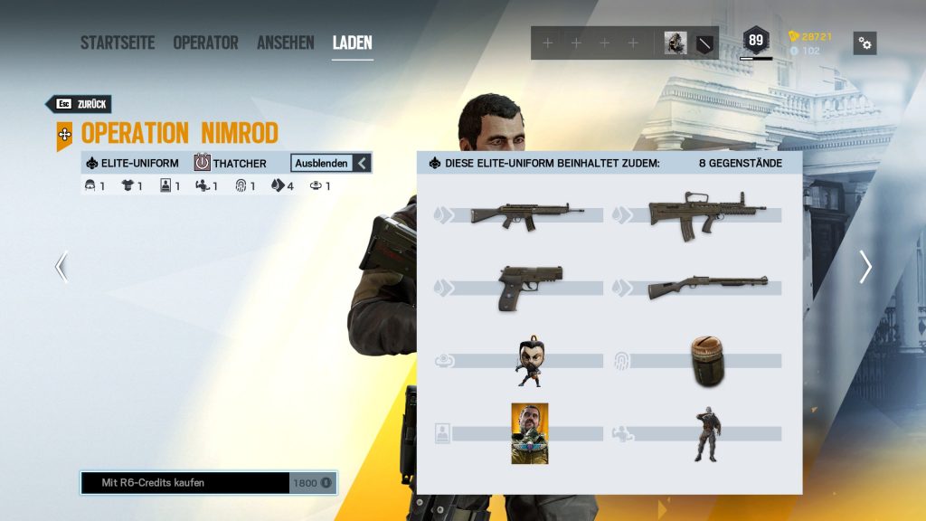 Complemento de Thatcher de Skins de élite de Rainbow Six Siege
