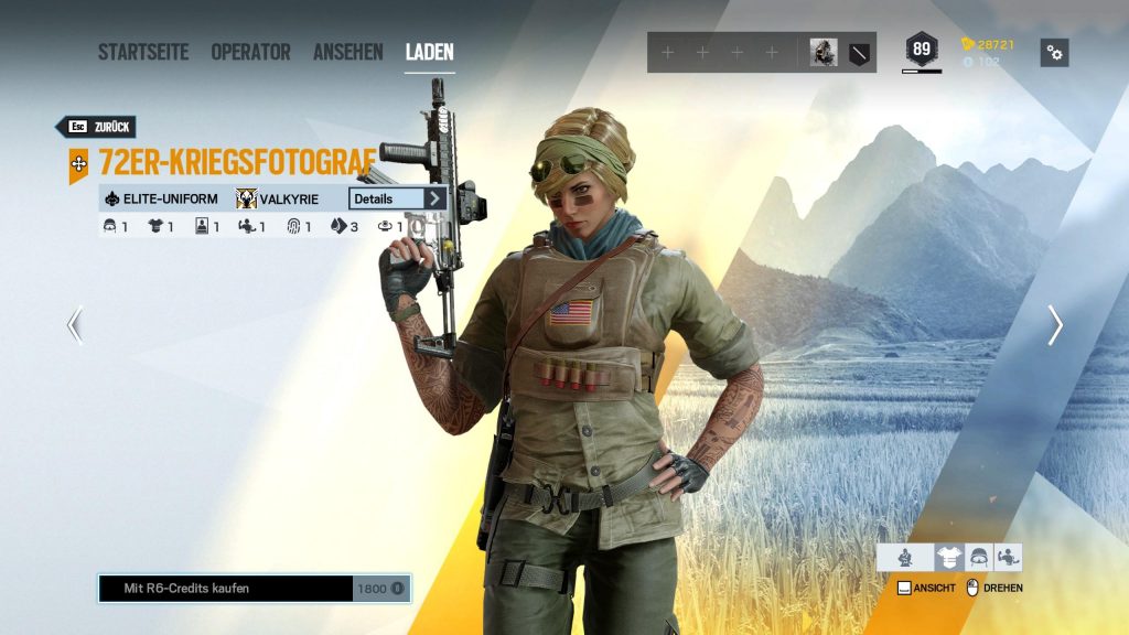 Rainbow Six Siege Elite Skins Valkyrie