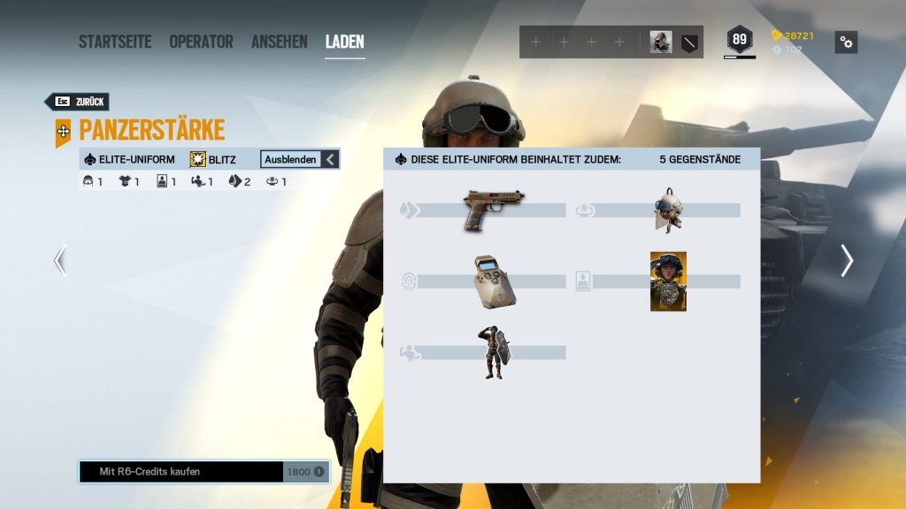 Complemento de Rainbow Six Siege Elite Skins Blitz