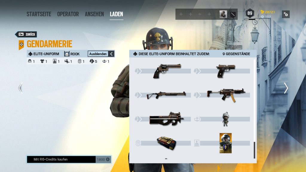 Complemento de torre de skins de élite de Rainbow Six Siege