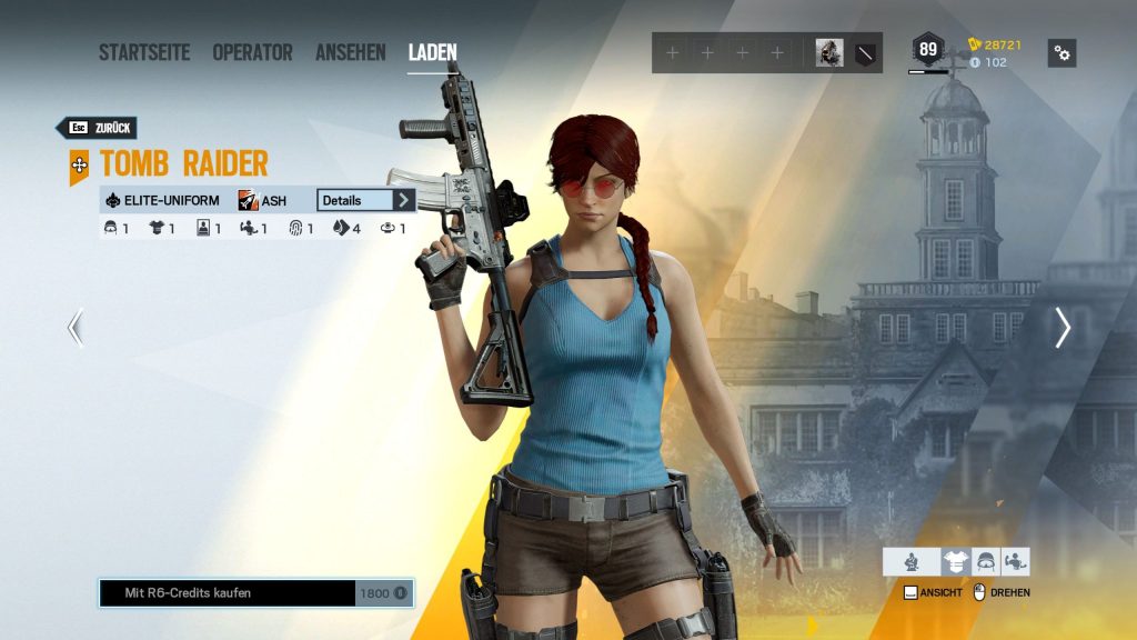 Rainbow Six Siege Elite Skins Ash Tomb Raider