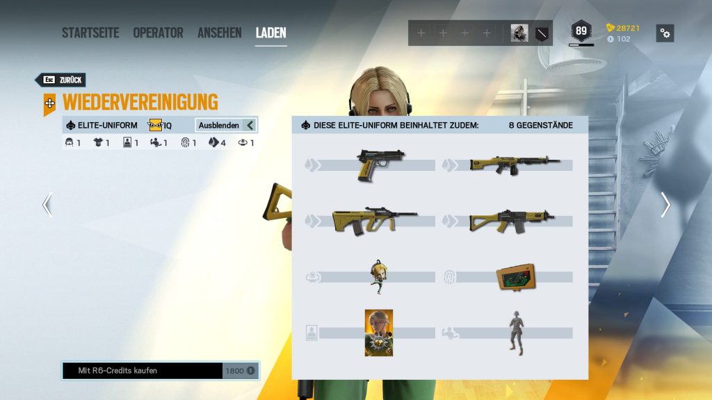 Complemento Rainbow Six Siege Elite Skins IQ