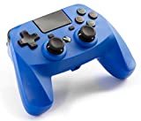 snakebyte GAMEPAD 4S - azul - controlador inalámbrico bluetooth para PlayStation 4 / PS4 Slim / Pro, joysticks duales analógicos, compatible con PC (Windows 7/8/10), conector para auriculares de 3,5 mm, panel táctil