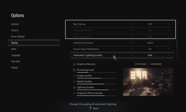 Resident Evil Village (RE8) - La opción Ray Tracing no funciona - Cómo solucionarlo