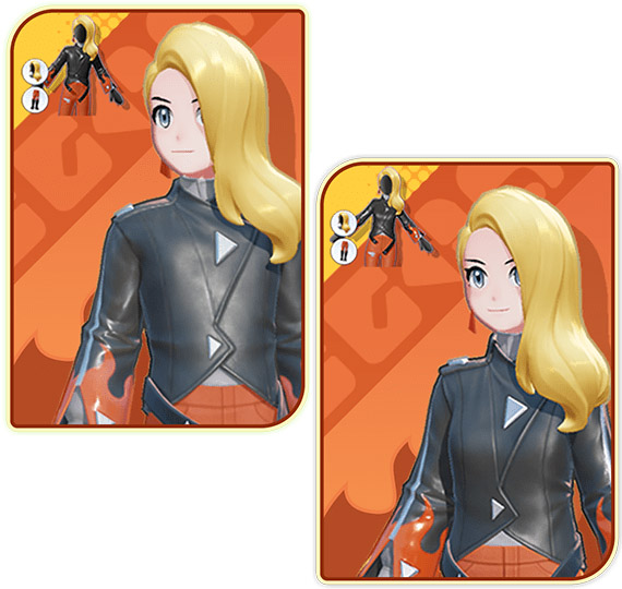 Comparación de la chaqueta de cuero Pokémon Unite Trainer