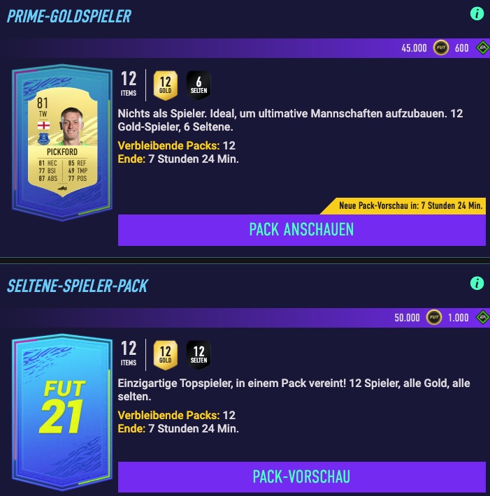 Vista previa del paquete FIFA 21