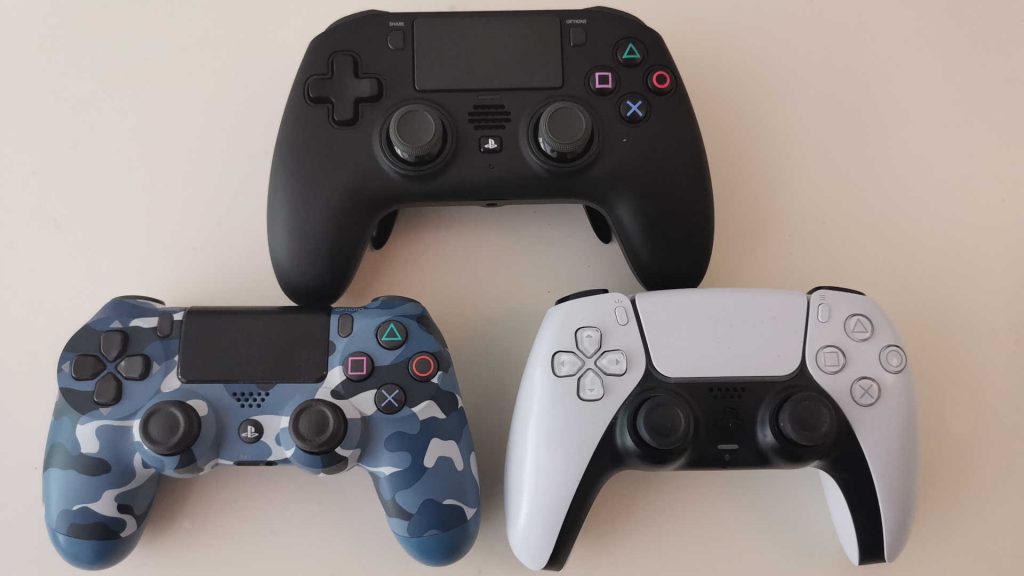 powera fusion pro wireless para ps4 comparación de tamaño PS4 controlador PS5