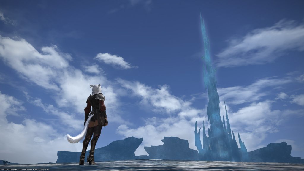 escena de corte de la torre de cristal de final fantasy xiv