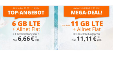 Tarifas económicas de telefonía móvil: volumen de datos de 6 GB con Allnet Flat por 6,66 euros