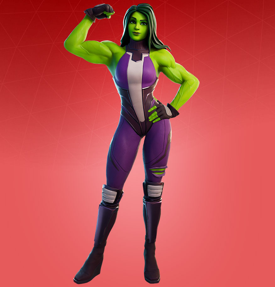 fortnite-skin-she-hulk-green-1 "data-id =" 711317 "data-full-url =" https://images.mein-mmo.de/medien/2021/08/fortnite-skin-she- hulk-green-1.jpg "data-link =" https://mein-mmo.de/?attachment_id=711317 "class =" wp-image-711317 "srcset =" https: //images.mein-mmo. de / medien / 2021/08 / fortnite-skin-she-hulk-green-1.jpg 875w, https://images.mein-mmo.de/medien/2021/08/fortnite-skin-she-hulk-green -1-287x300.jpg 287w, https://images.mein-mmo.de/medien/2021/08/fortnite-skin-she-hulk-green-1-143x150.jpg 143w, https: //images.mein -mmo.de/medien/2021/08/fortnite-skin-she-hulk-green-1-768x803.jpg 768w "tamaños =" (ancho máximo: 875 px) 100vw, 875 px "> She-Hulk</li>
</ul>
<p>Esta es Jennifer Walters antes y después de convertirse en She-Hulk   </p>
<p><strong>¿Cuándo se soltó la piel? </strong>She-Hulk estaba disponible en el Capítulo 2 de la Temporada 4, en el Pase de batalla.</p>
<h3 id=