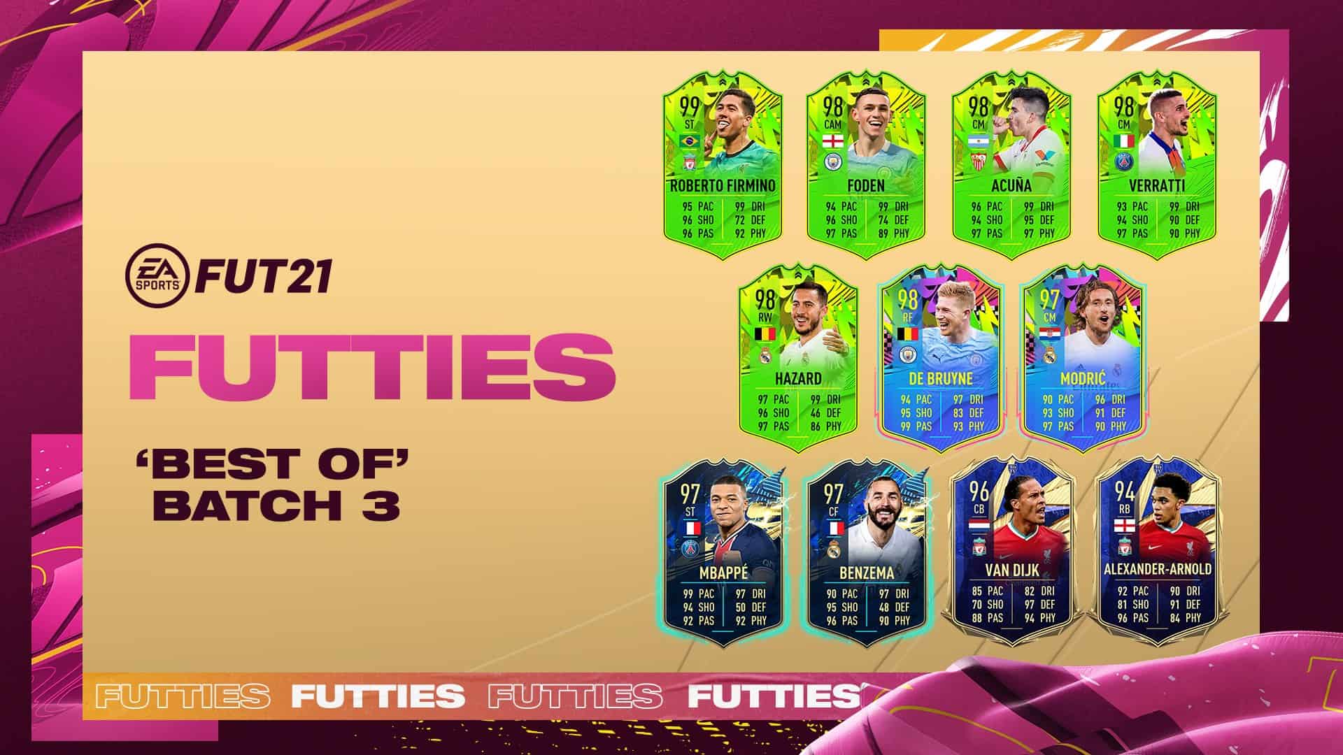 FIFA 21: Batch 3 Best of FUTTIES ahora está disponible en paquetes