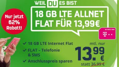 Tarifa de telefonía móvil Telekom a muy buen precio: tarifa plana y 18 GB por solo 13,99 €
