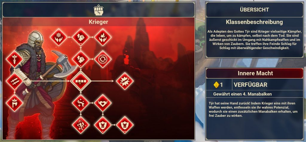 Árbol de habilidades del guerrero de las tribus de Midgard