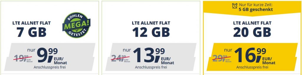Tarifas planas LTE Freenet Mobile