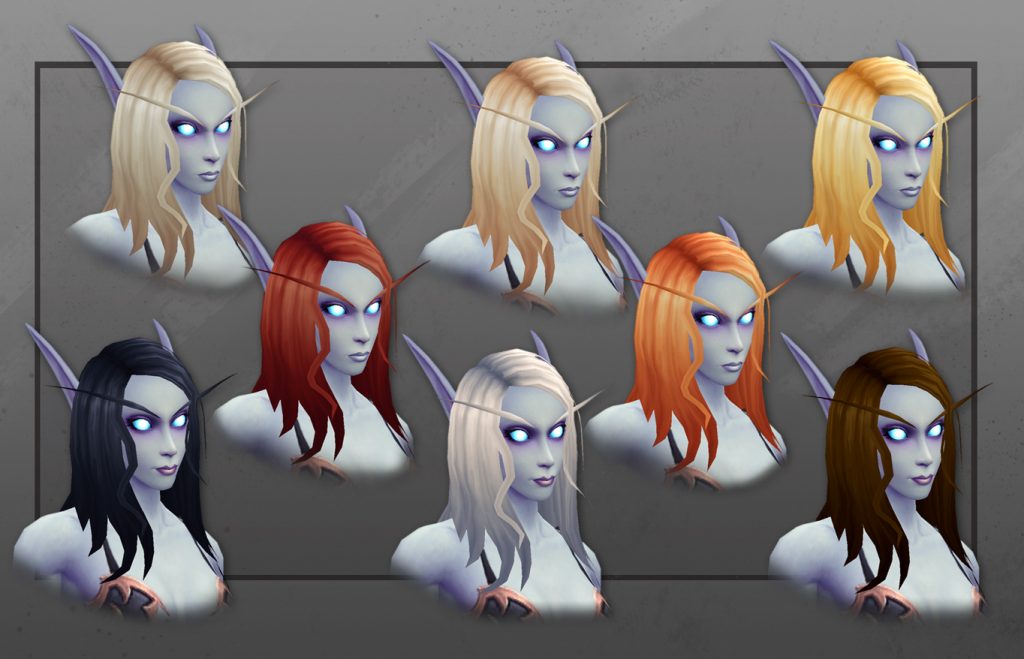 WoW New Void Elf Hair Colors