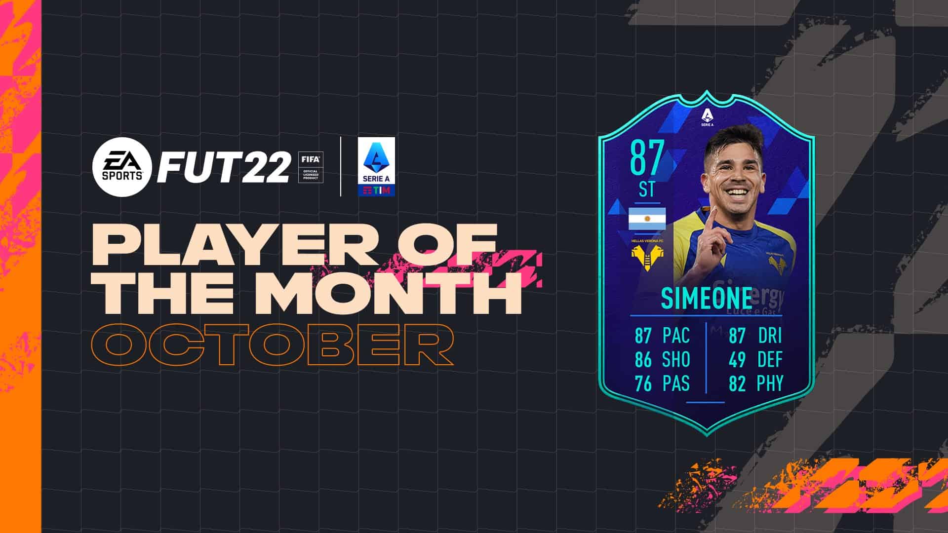 FIFA 22: Giovanni Simeone POTM Octubre Serie A SBC - Requisitos y soluciones