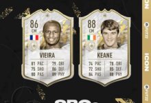 FIFA 22: DCP Icon Base de Vieira y Mid de Keane disponibles