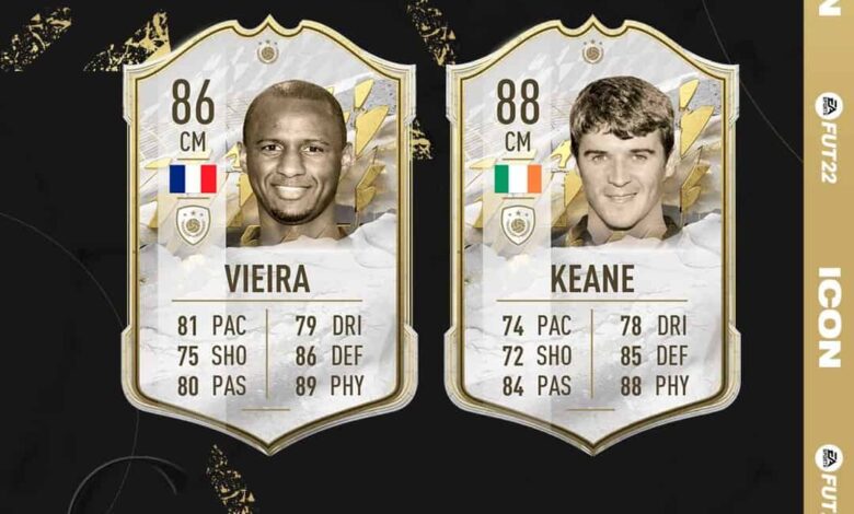 FIFA 22: DCP Icon Base de Vieira y Mid de Keane disponibles