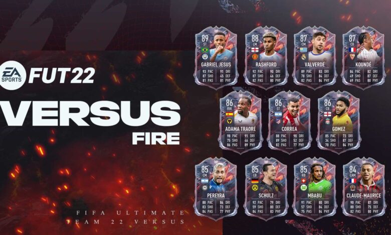FIFA 22: Squad Versus Fire disponible en paquetes