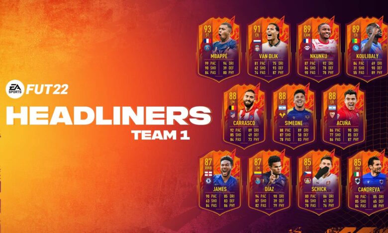 FIFA 22: Team 1 HeadLiners: las cartas de los protagonistas disponibles en FUT