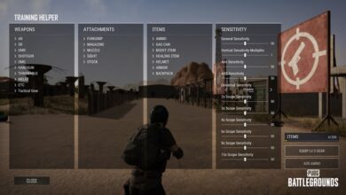 Cómo abrir el ayudante de entrenamiento en el modo de entrenamiento de PUBG