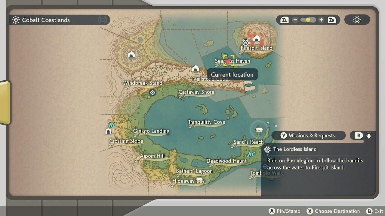 Pokemon Legends Arceus Cobalt Coastlands Mapa evolucionar Murkrow