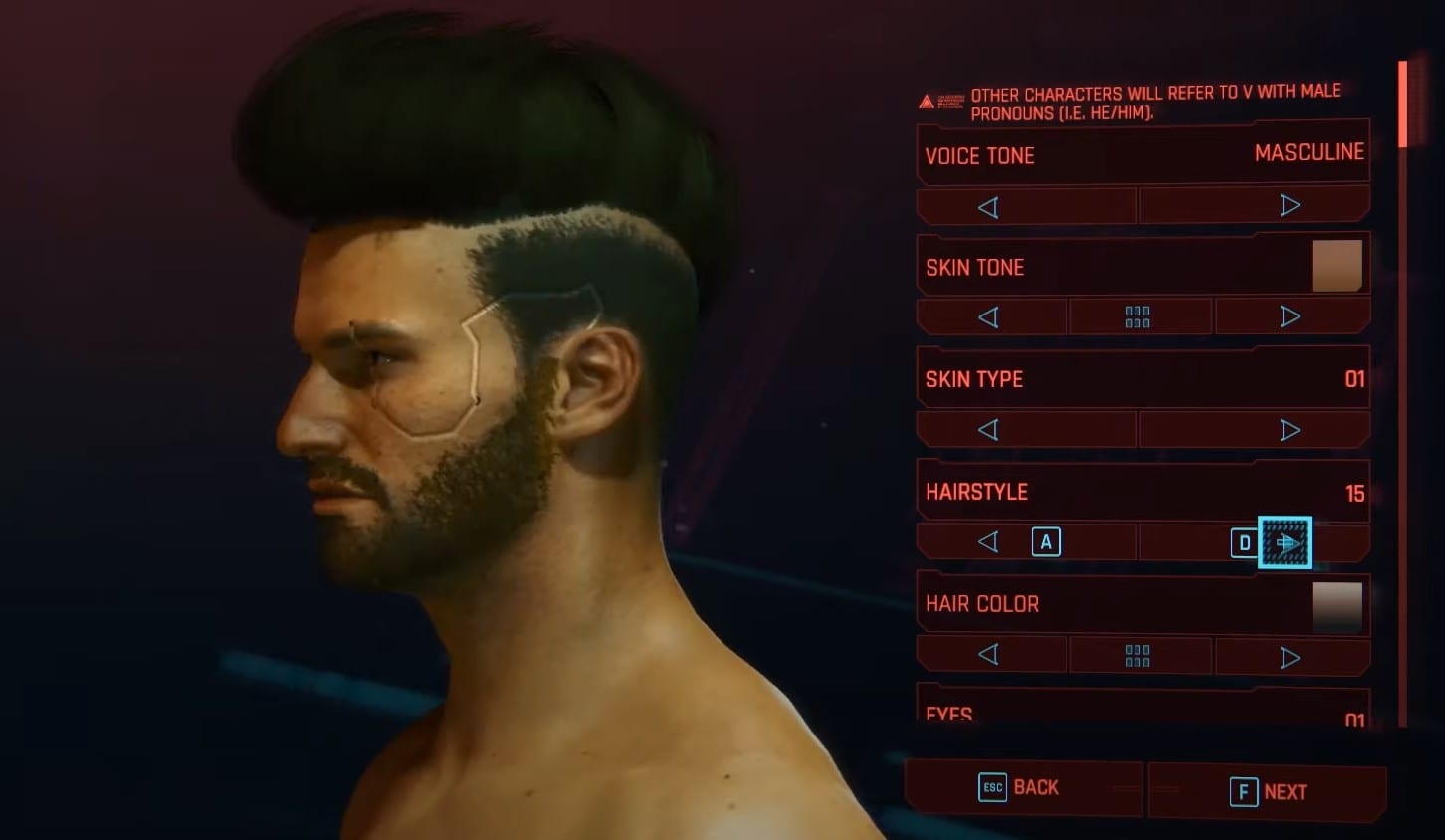 Cyberpunk 2077 peinados